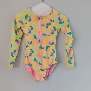Cat & Jack Yellow and Pink Kids Rashguard